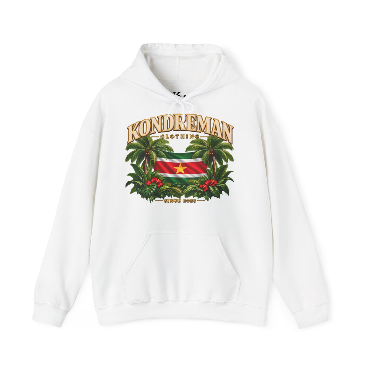 Kondreman Flag Hoodie — Tropical Suriname Crest Pullover