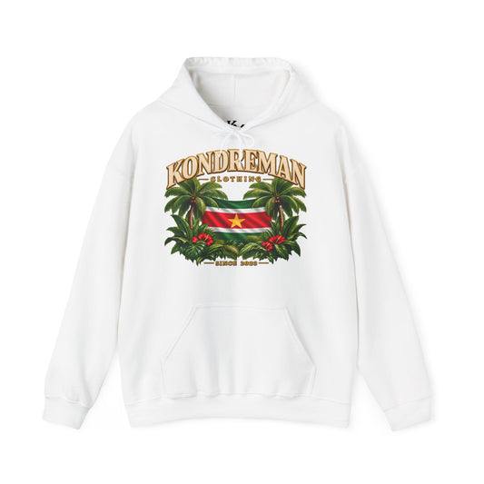 Kondreman Flag Hoodie — Tropical Suriname Crest Pullover