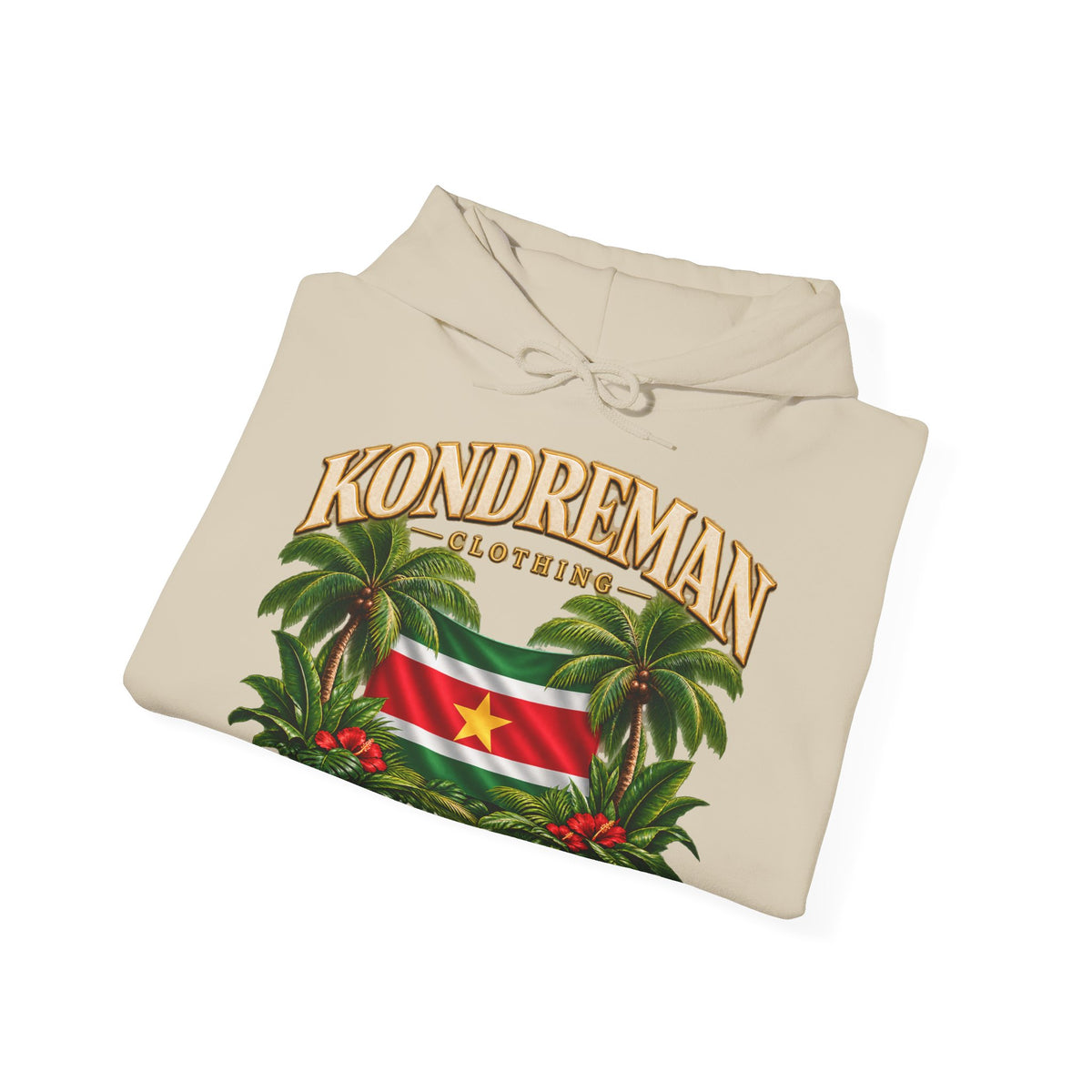 Kondreman Flag Hoodie — Tropical Suriname Crest Pullover