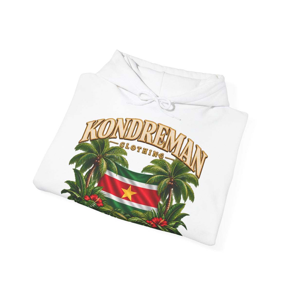 Kondreman Flag Hoodie — Tropical Suriname Crest Pullover