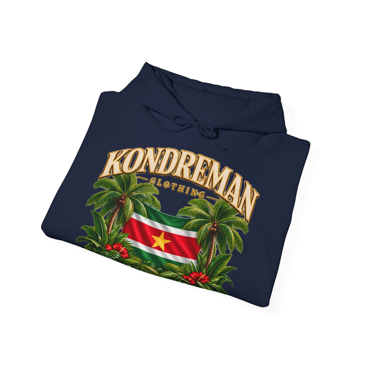 Kondreman Flag Hoodie — Tropical Suriname Crest Pullover