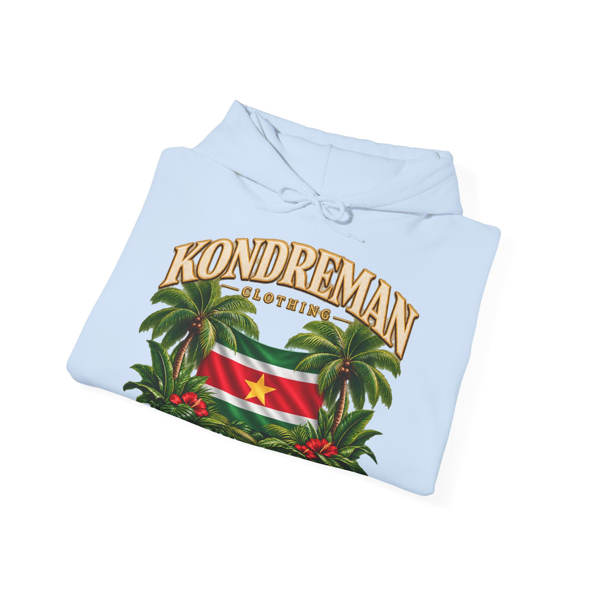 Kondreman Flag Hoodie — Tropical Suriname Crest Pullover