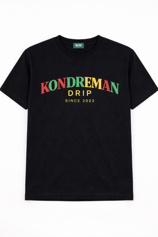 KONDREMAN Text tee Black